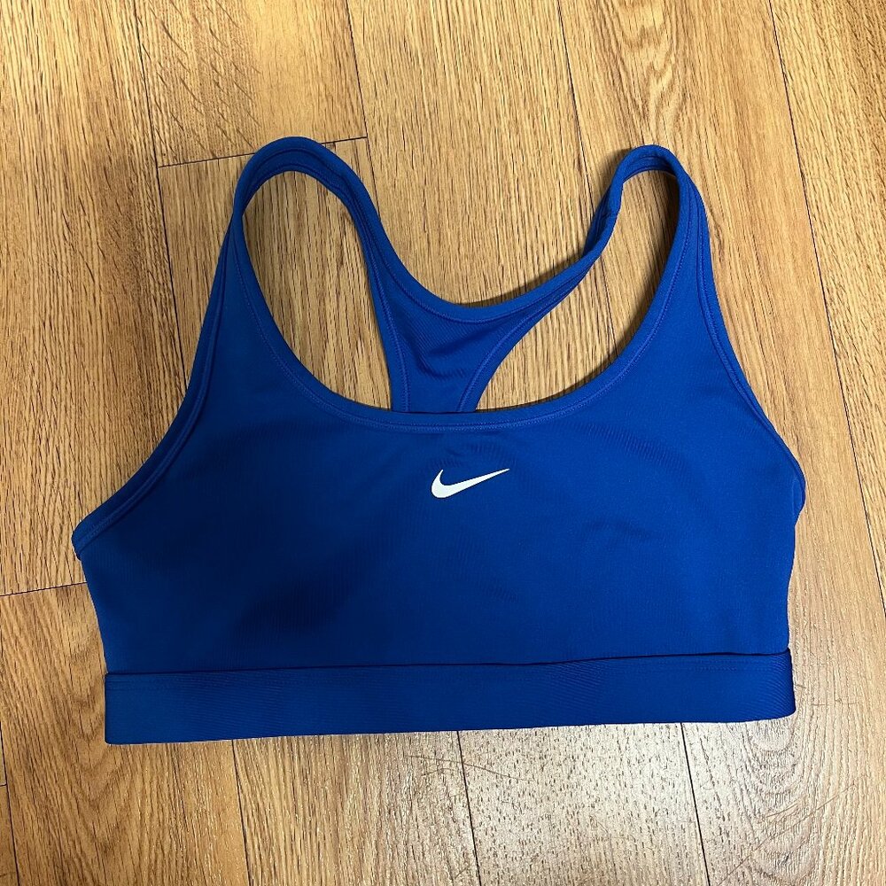 Nike Swoosh Non-Padded Sports Bra, Blue Color, Size S